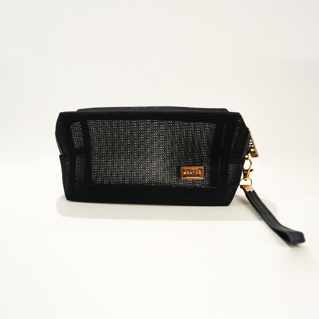 MN0158 COSMETIQUERA NYLON NEGRA